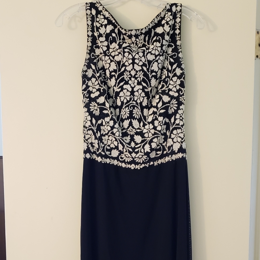 Long beaded Tadashi dress